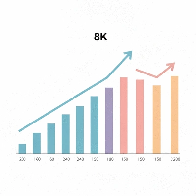 Abstract chart showing positive growth in a relationship, symbolizing progress and improvement, no text, no words, no typography, 8K