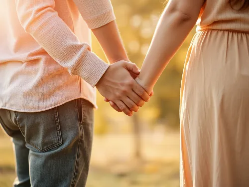 Couple holding hands, symbolizing emotional reconnection and renewed intimacy