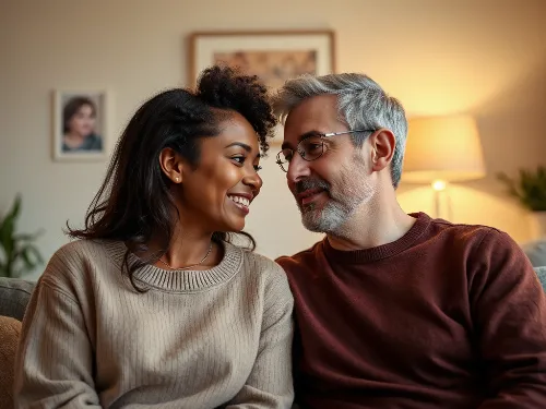 Couple practicing active listening